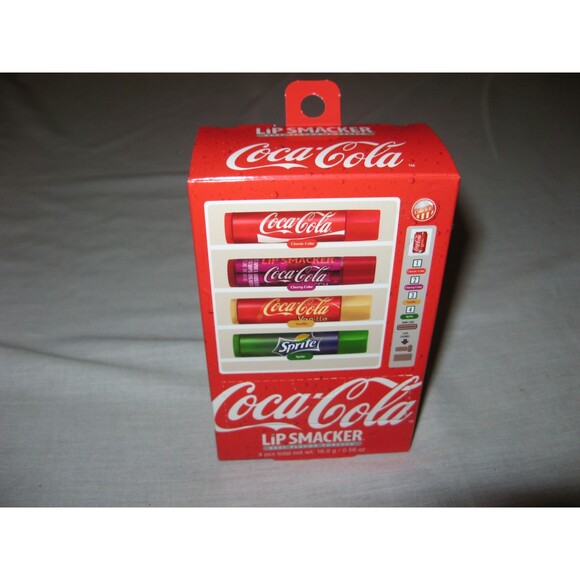 Lip Smacker Coca Cola Variety Box Lip Balm Set Coke Cherry Vanilla Sprite NEW - Picture 1 of 3